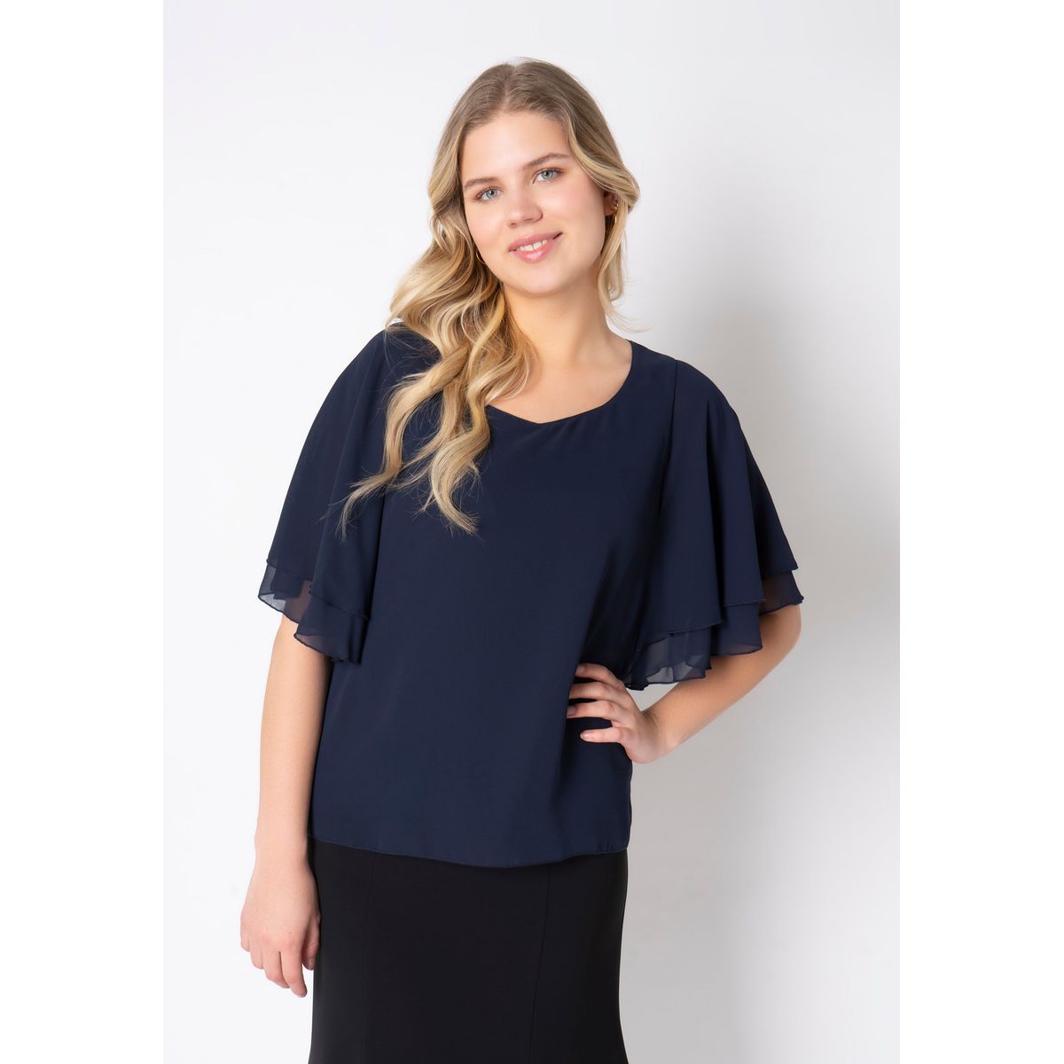 Elnobel - Navy - Bluse - 52