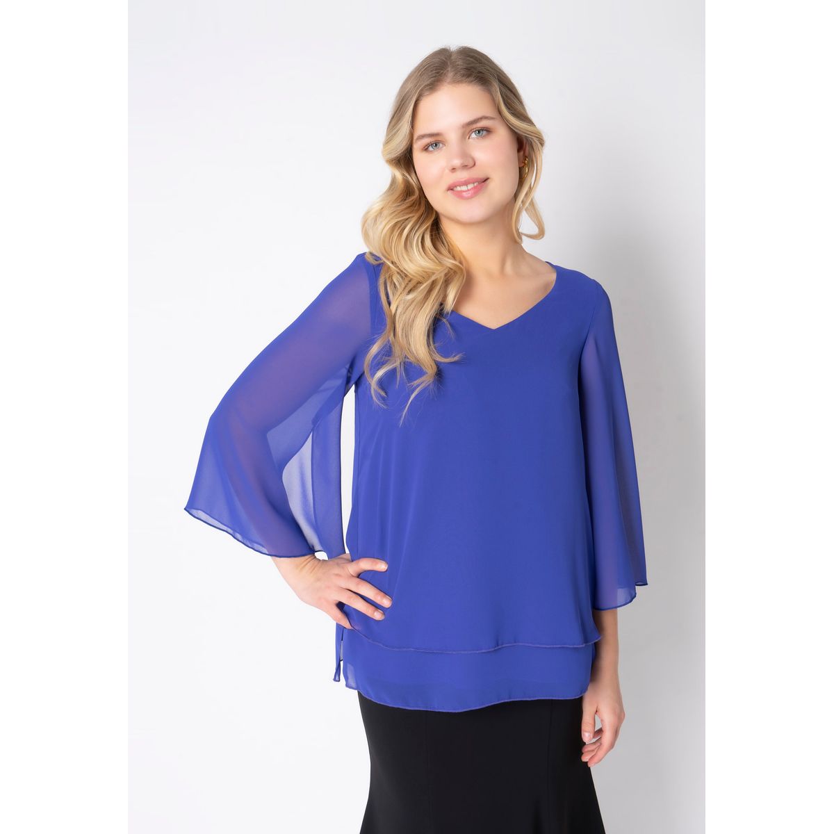 Elcamma - Clematis Blue - Bluse - 48