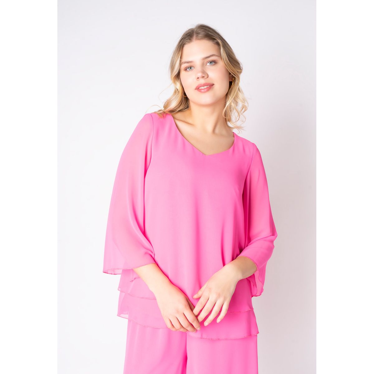 Elcamma - Glowing Pink - Bluse - 48