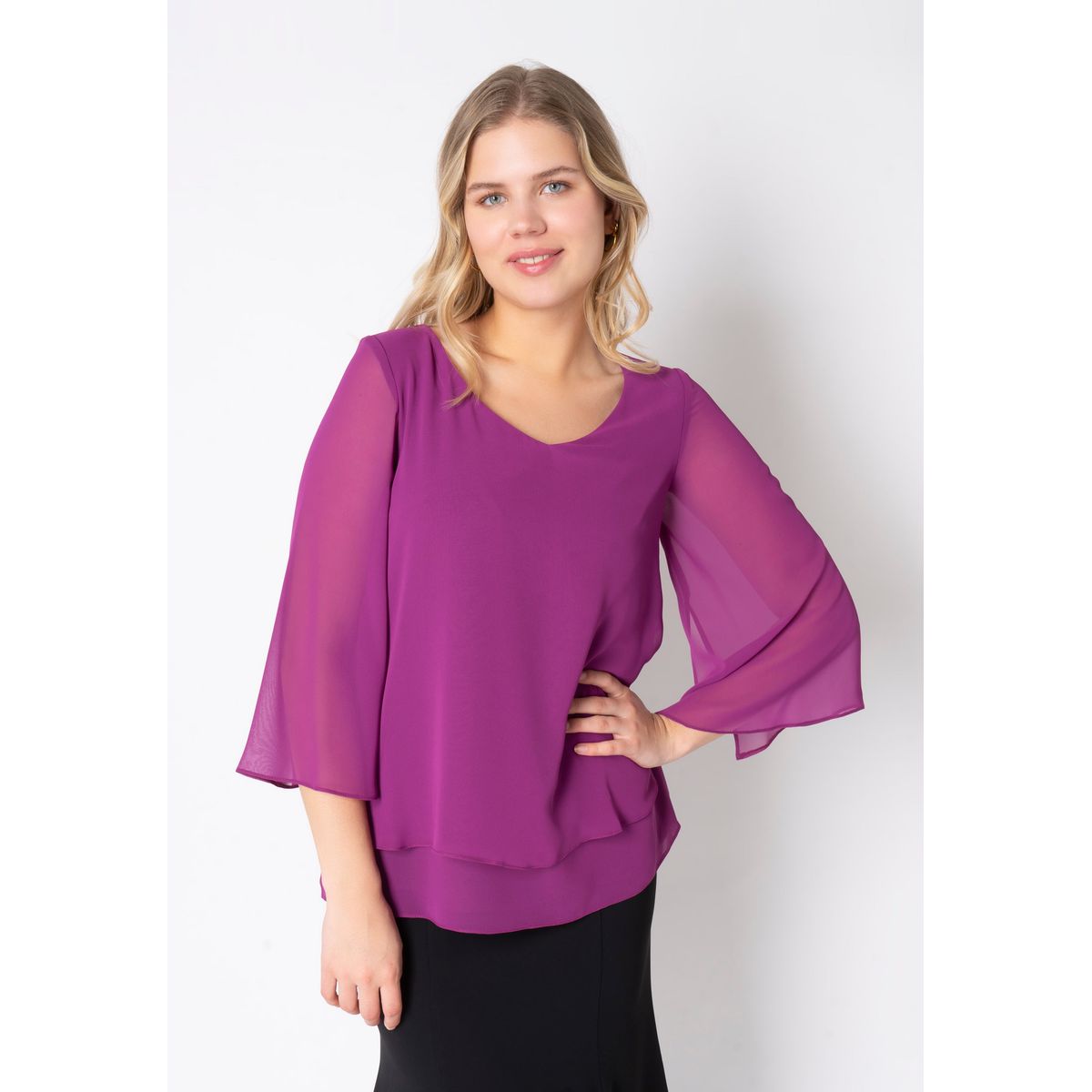 Elcamma - Burgaville Pink - Bluse - 46