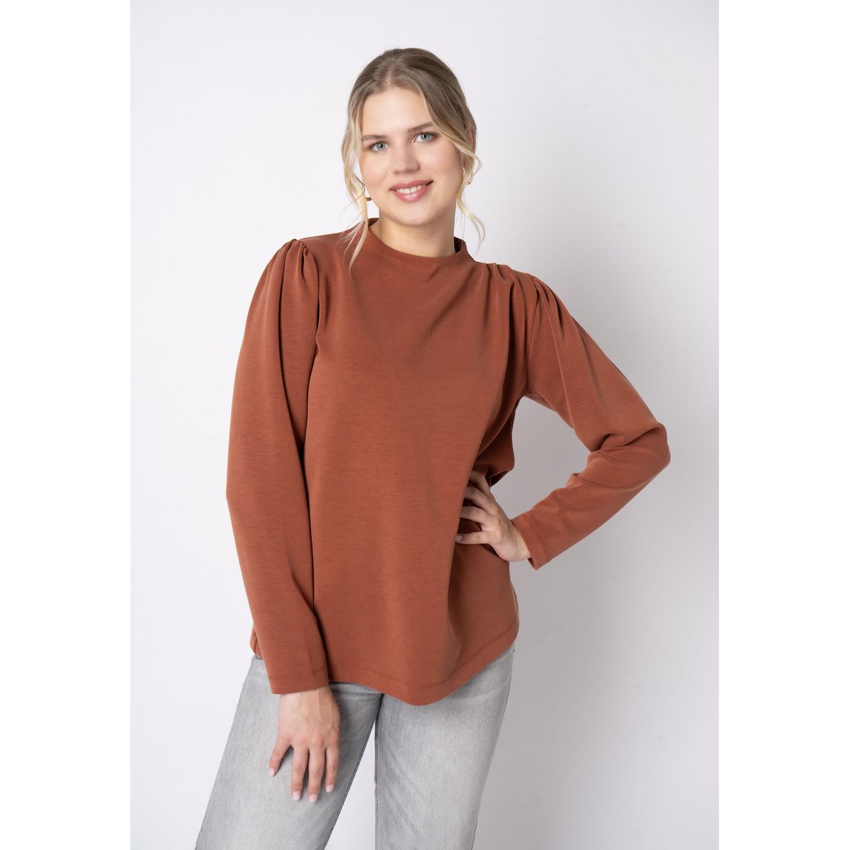 Etmaryako - Hazelnut Chocolate Brown - Bluse - 46