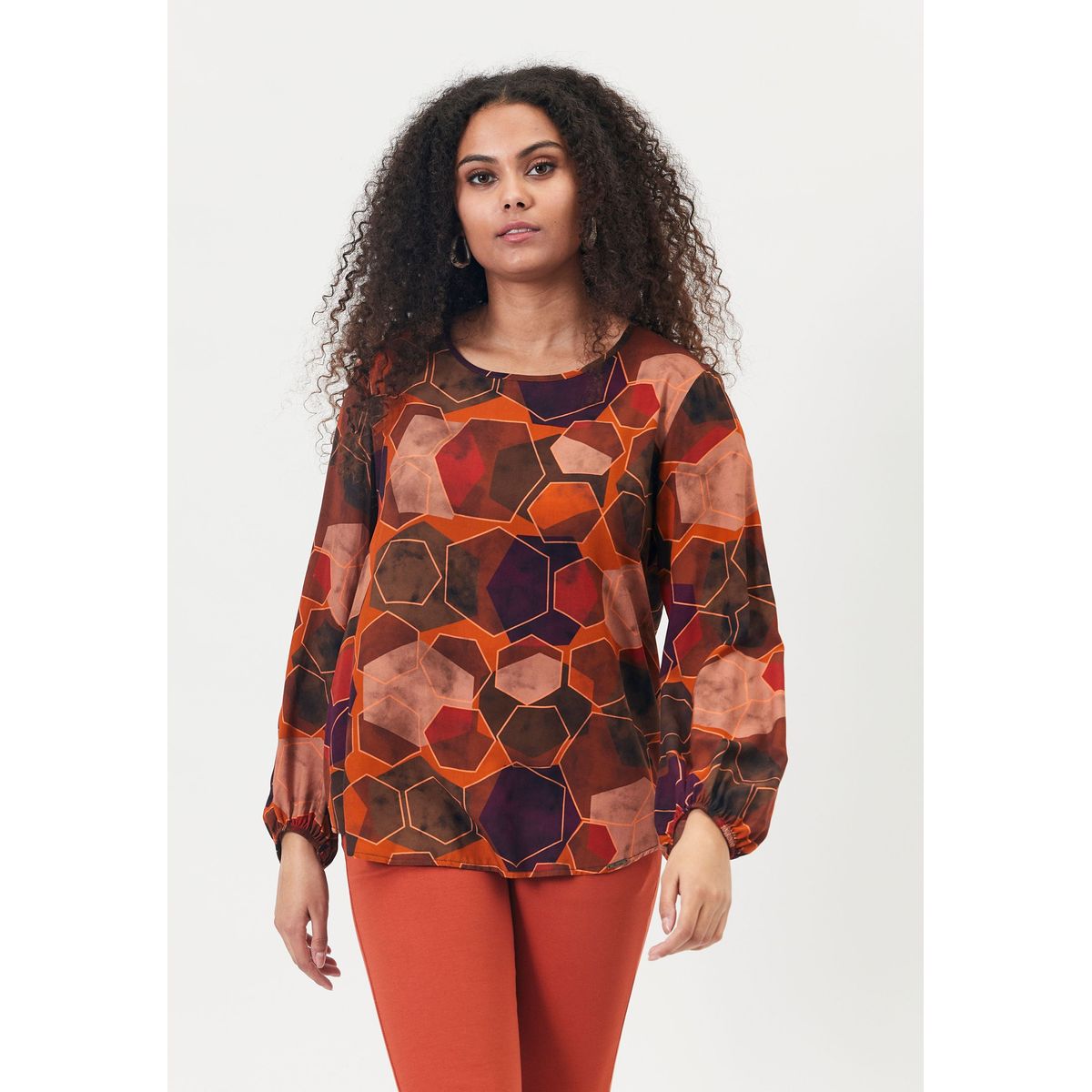 Etpippa - Orange - Bluse - 2xl