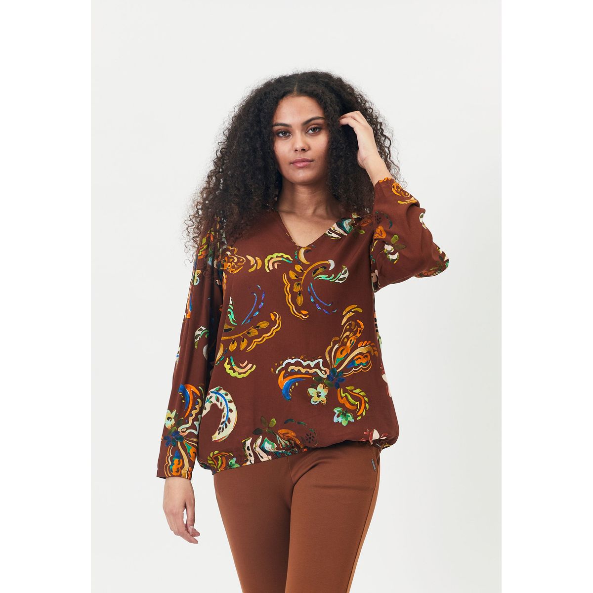 Etpouline - Brown - Bluse - Xl