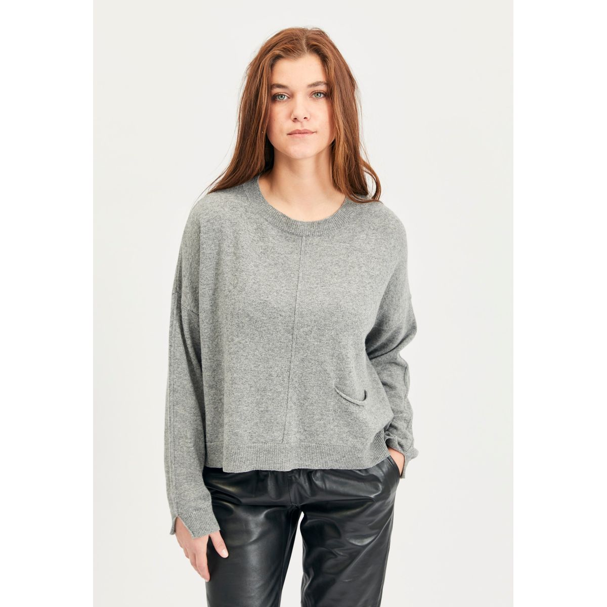 Else - Grey Melange - Bluse - S/m