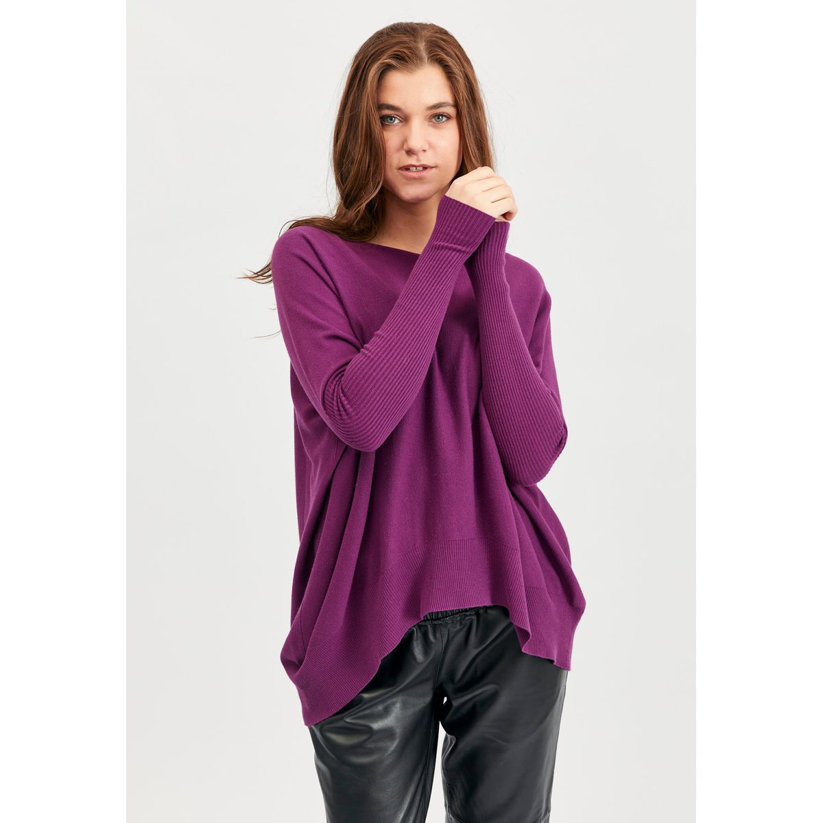 Esther - Dark Purple - Bluse - L/xl