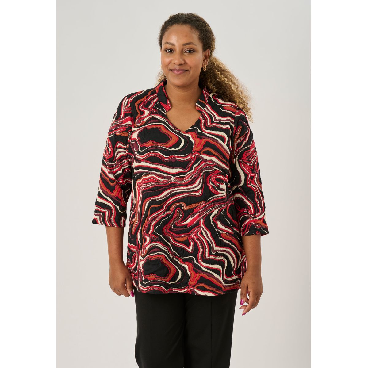 Pont Neuf - Bluse - Pnnajda - Warm Red - Xl/48-50