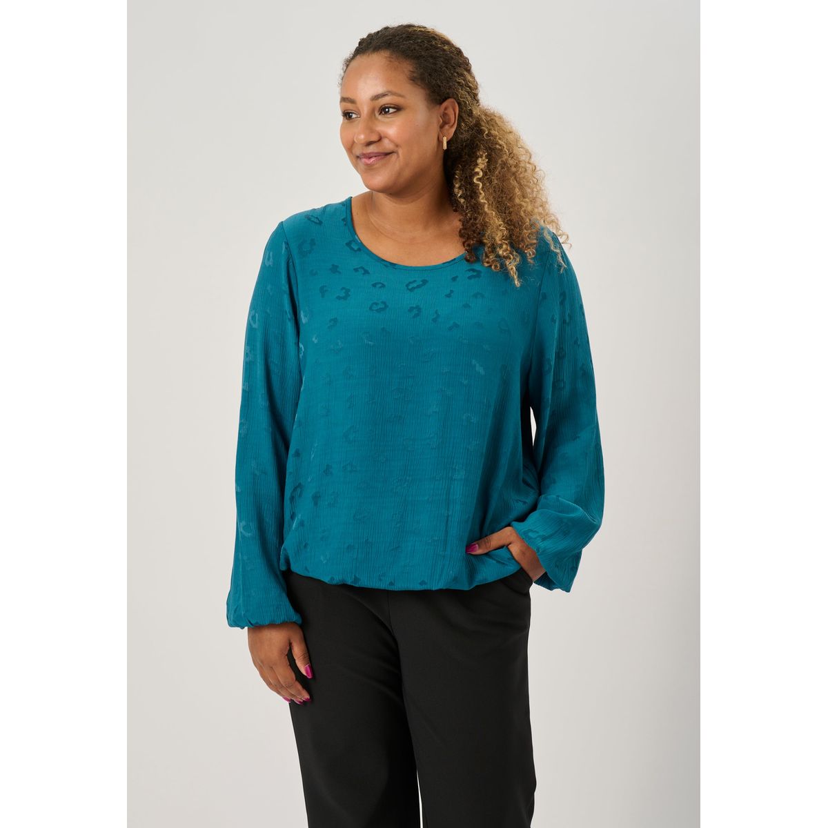 Pont Neuf - Bluse - Pnalison - Petrol Blue - 3xl/54-56