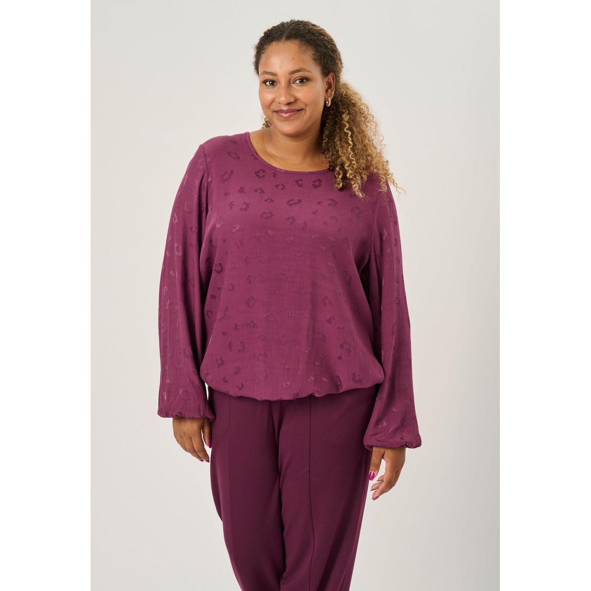 Pont Neuf - Bluse - Pnalison - Plum - Xl/48-50