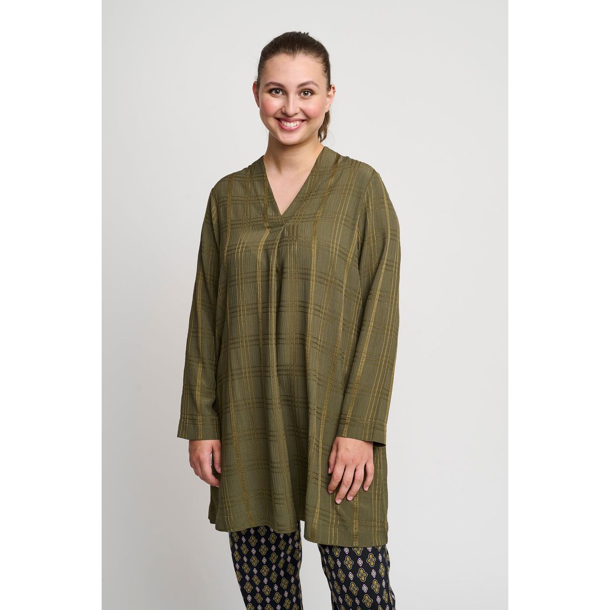 Pont Neuf - Tunika - Pnbana-mie - Dark Olive Green - 2xl