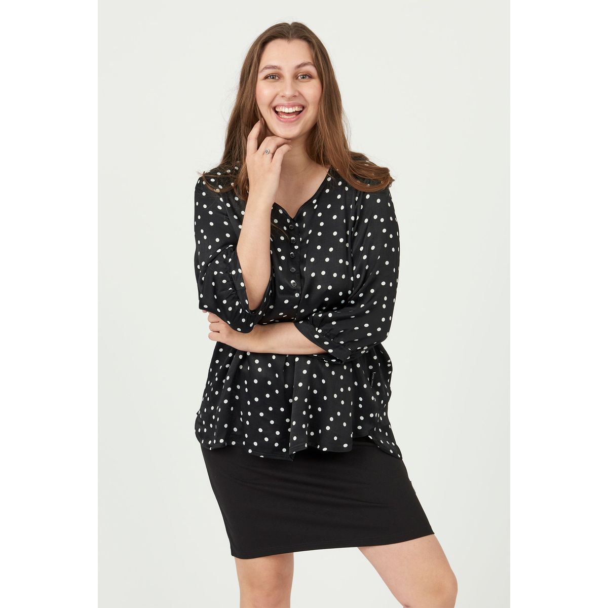 Pont Neuf - Bluse - Pnbrie - Black - 3xl/54-56