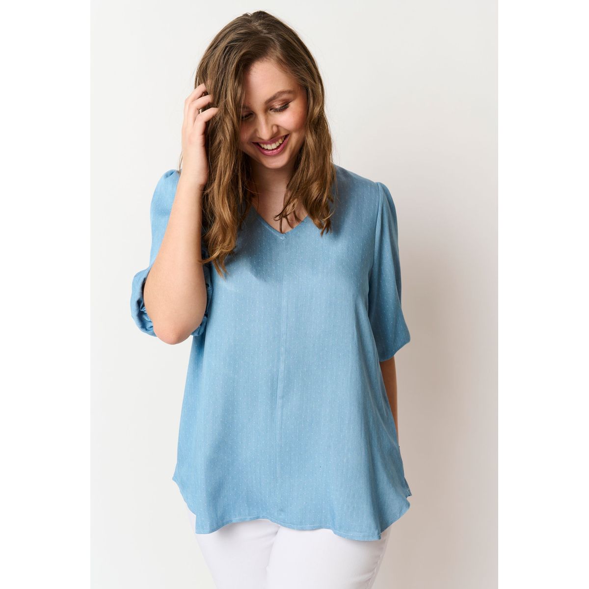 Pont Neuf - Bluse - Pnfleur - Sky Blue - Xs