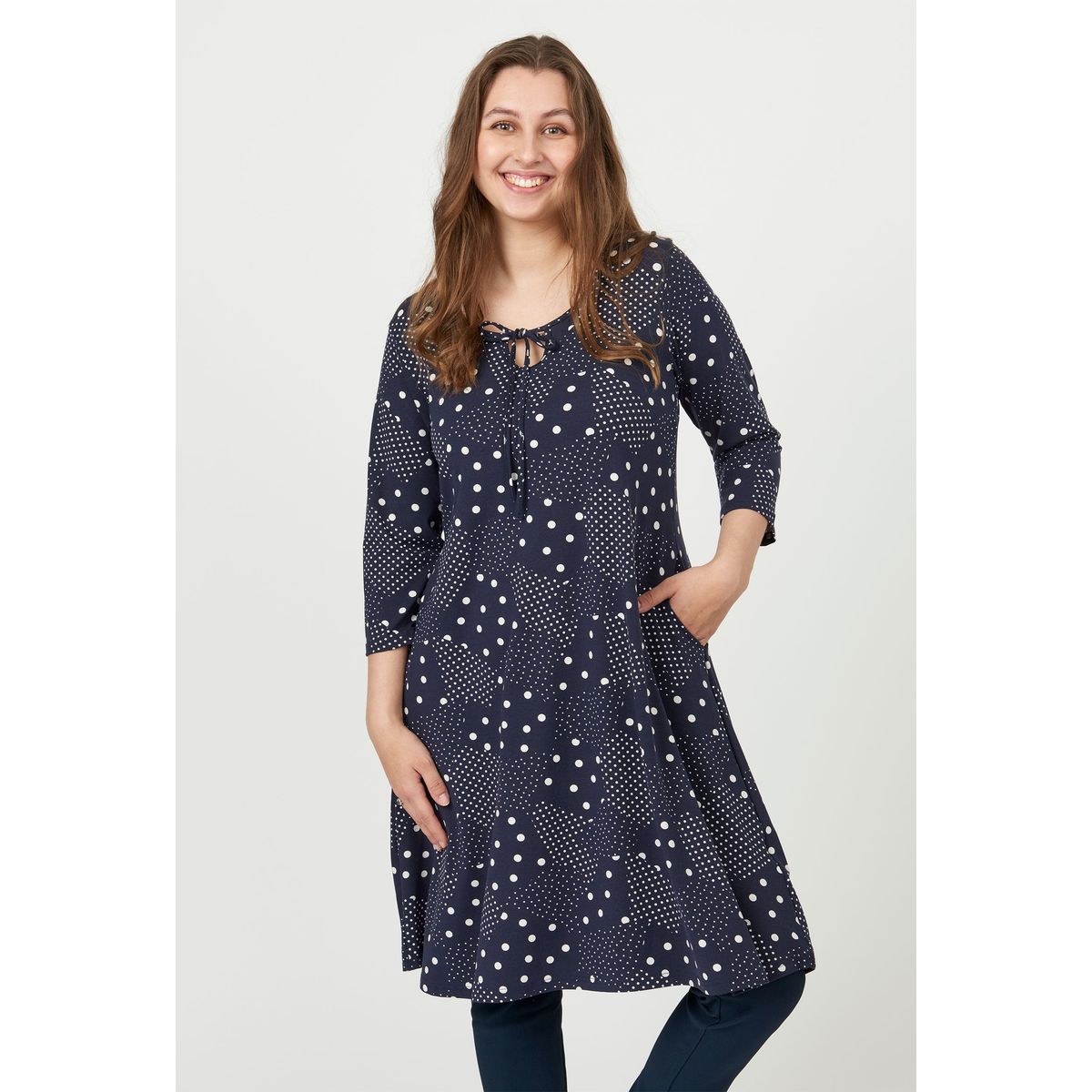 Pont Neuf - Kjole - Pnjosefine-tea - Navy - 3xl/54-56