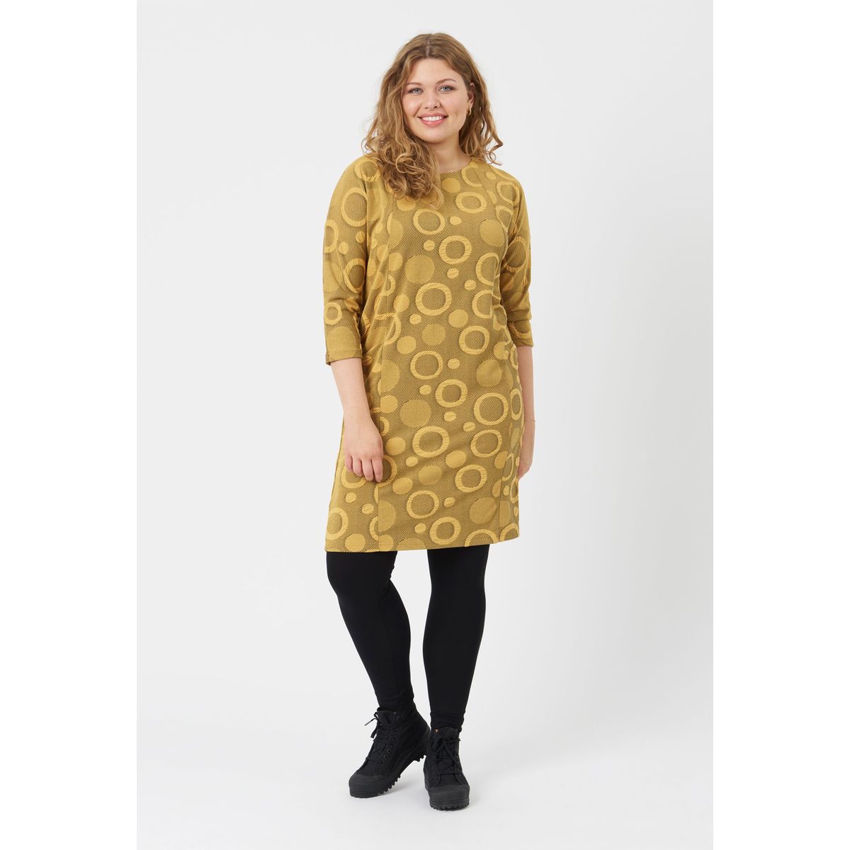 Pont Neuf - Kjole - Pnpeggy - Warm Yellow - Xl/48-50