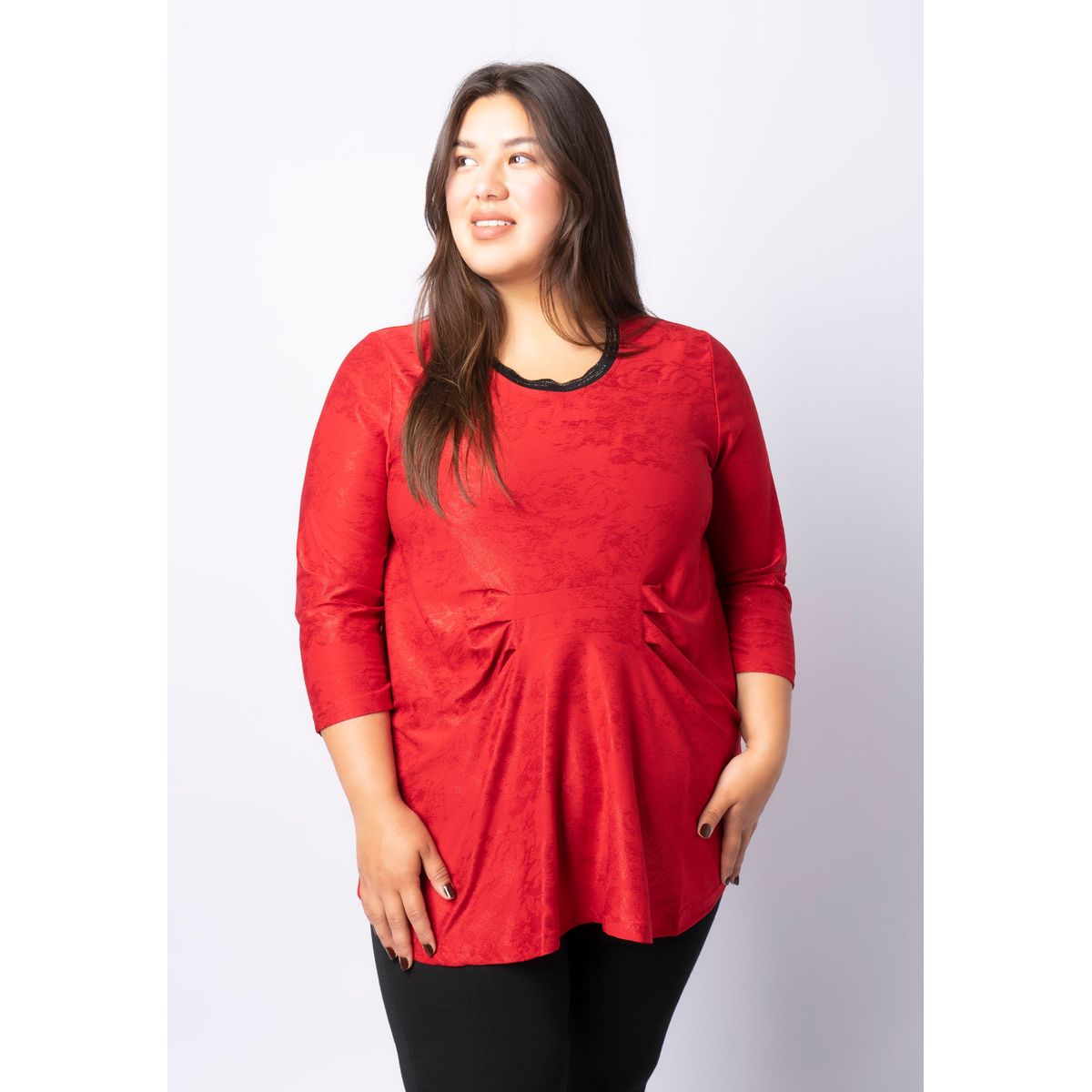 Pont Neuf - Bluse - Pntrine - Warm Red - Xs