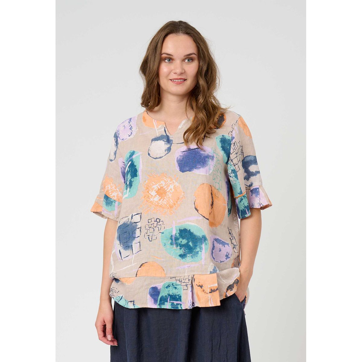 Pont Neuf - Bluse - Pnhadil - Linen - 2xl/52