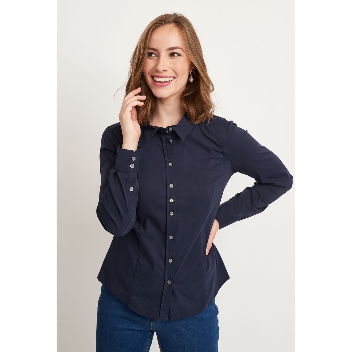 Shshirley - Navy Blue - Skjorte - 44