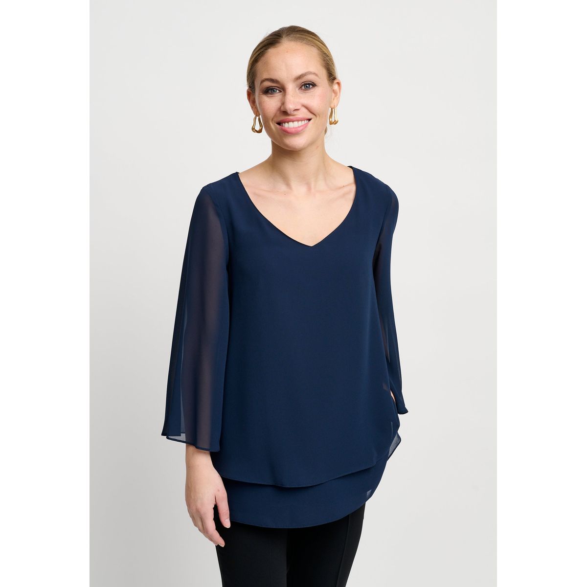 Elcamma - Navy - Bluse - 36