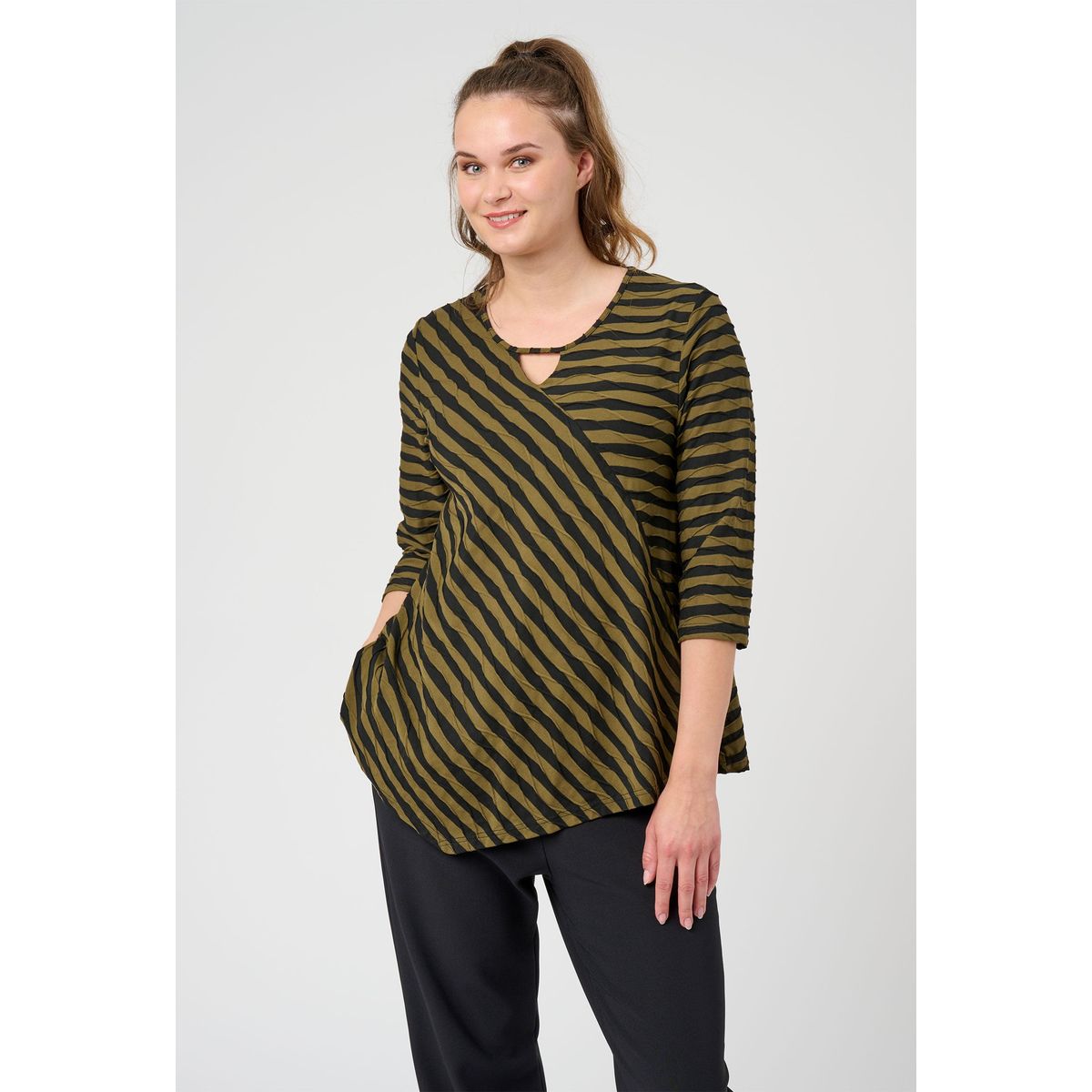 Pont Neuf - Bluse - Pnmagrethe - Dusty Olive - M