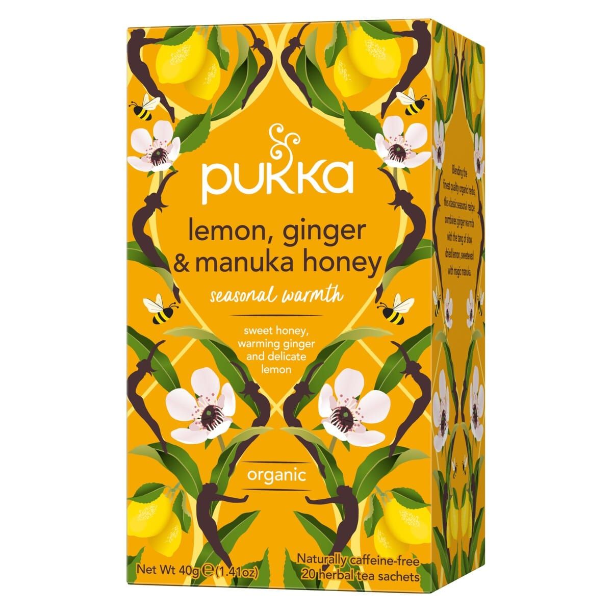 Pukka Lemon, Ginger & Manuka Honey Tea Organic - 20 stk - brev te