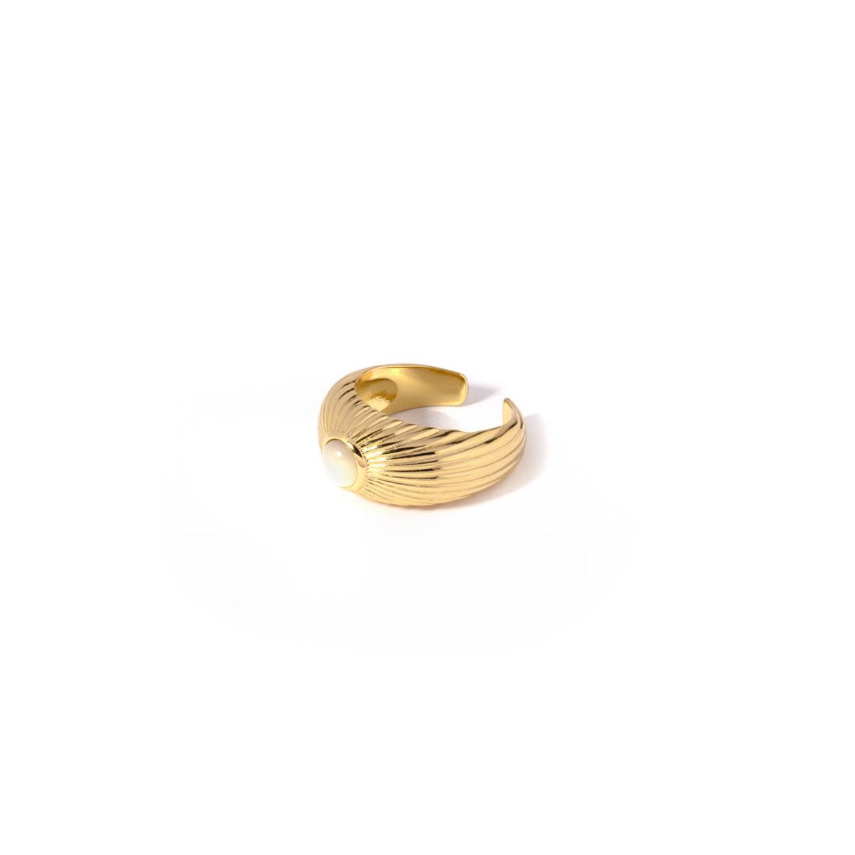 Fingerring / Cuff - #RayRay - Onesize regulerbar størrelse - 18 karat forgyldt Sterling sølv