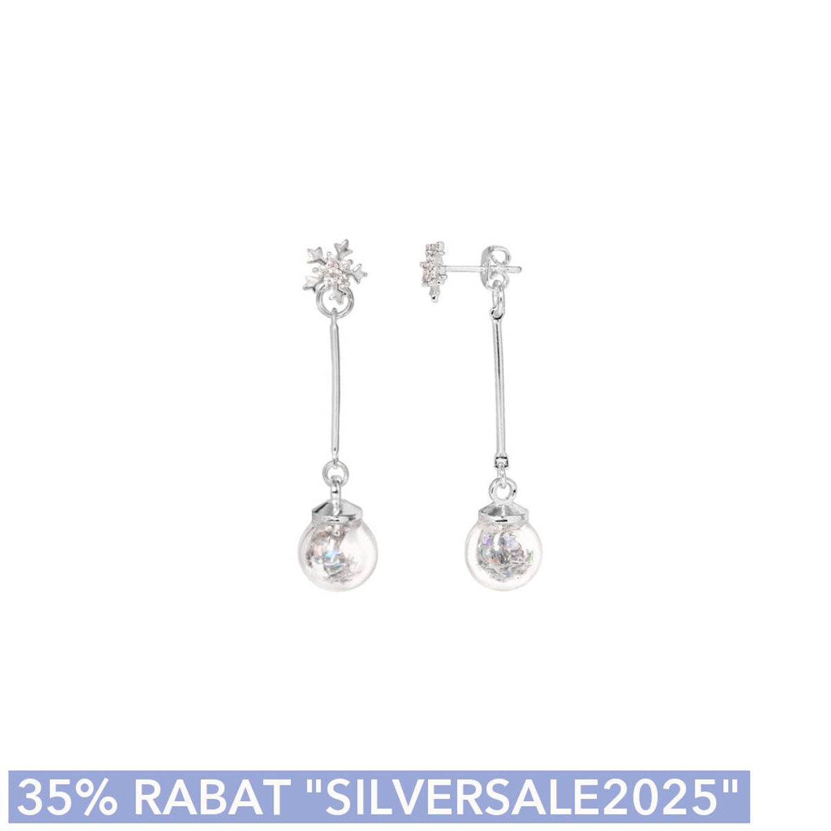 Øreringesæt - #Ornamental Silver - Sterling forsølvet klare zirkoner