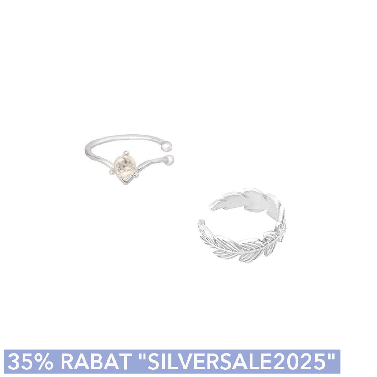 #FeatherRomance Øreringe / Earcuffs - 2 pak - Sterling sølv - SPAR 39 KR.