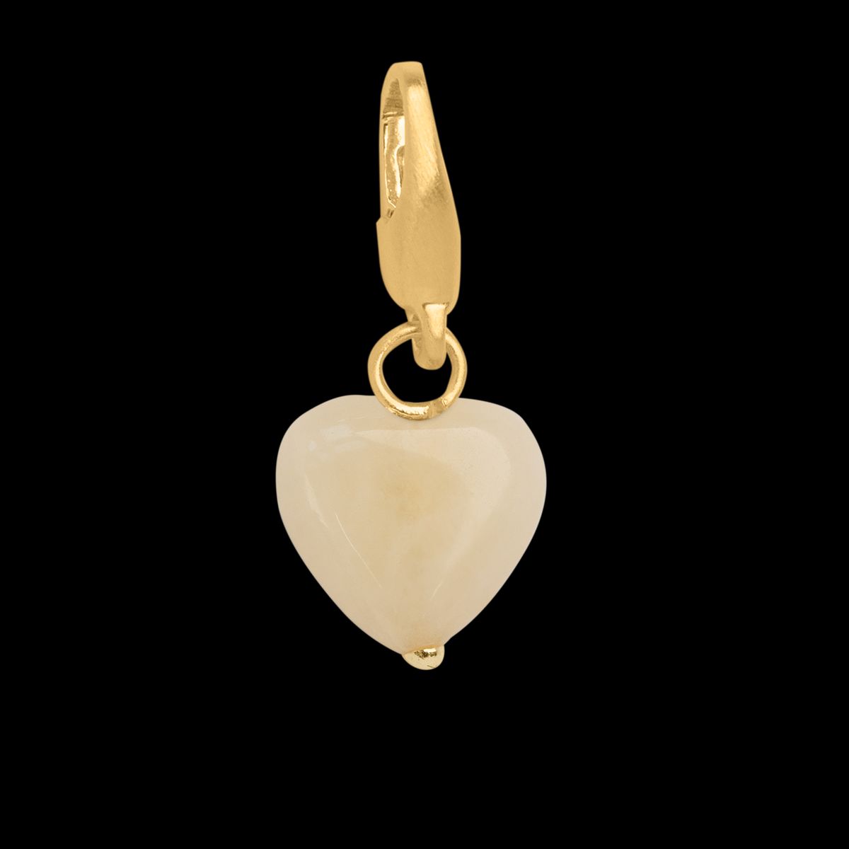 byBiehl - Soft heart charm yellow, gult hjerte vedhæng - 7-5206c-gp-b