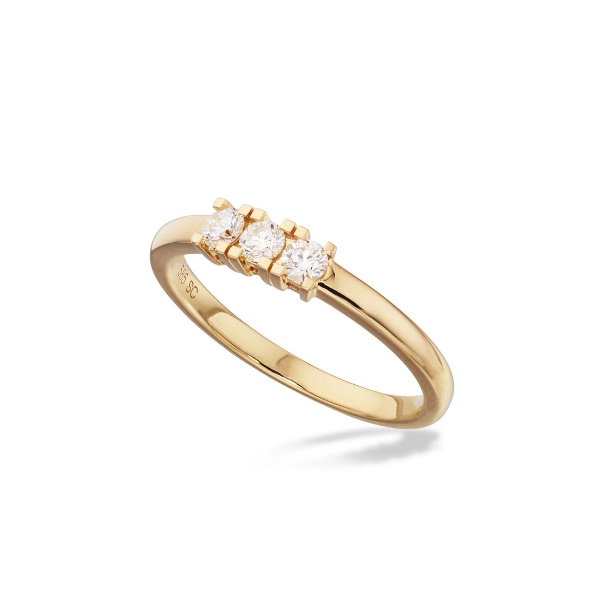 Scrouples Ring - Kleopatra - Alliancering 14kt guld med brillanter 0,24ct - 7345,3