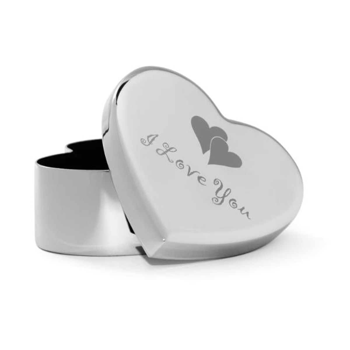 Noa Kids - Barnedåb Diverse - Noa Kids - "I Love You" hjerte smykkeskrin i forkromet, 7x7cm - 97015483476