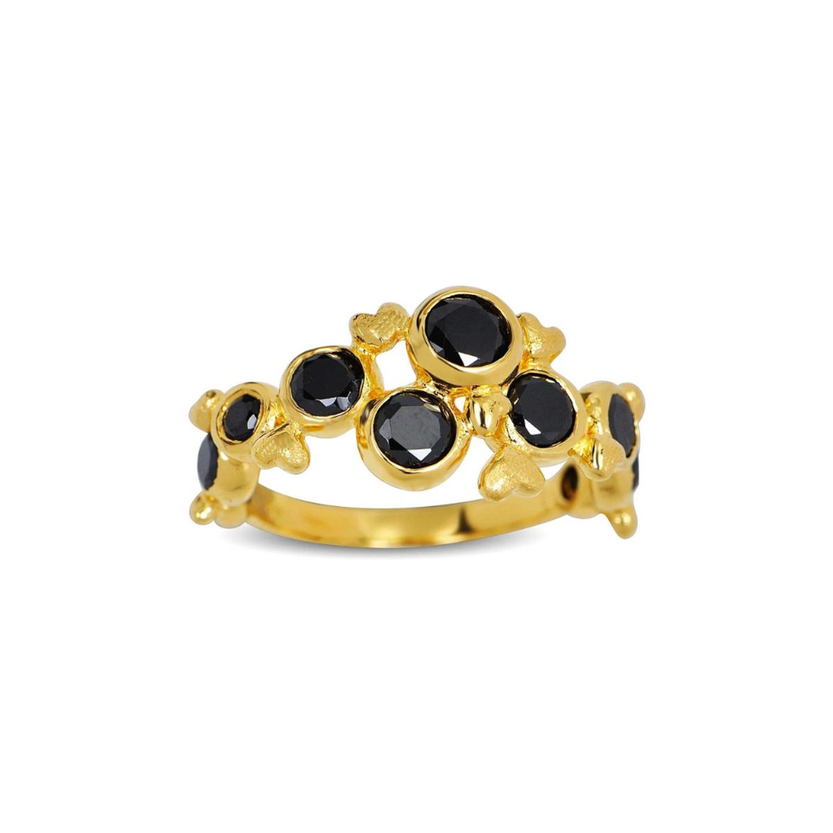 Blossom Copenhagen - Radiance Midnight ring med sorte sten - 23621636