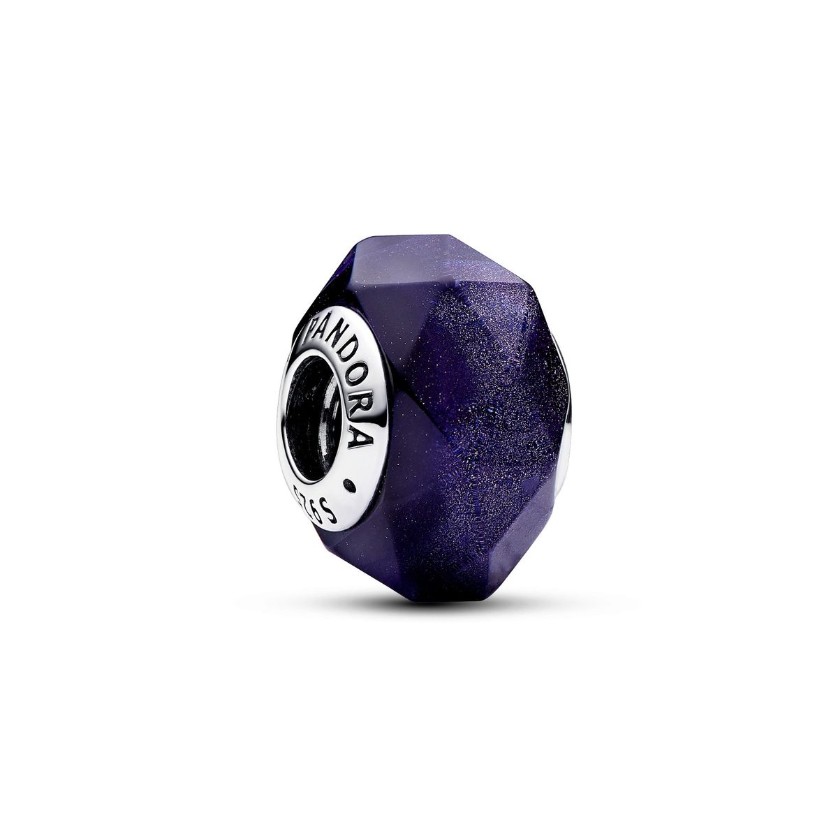 Pandora - Blåt murano glas charm med facetter - 792984c00