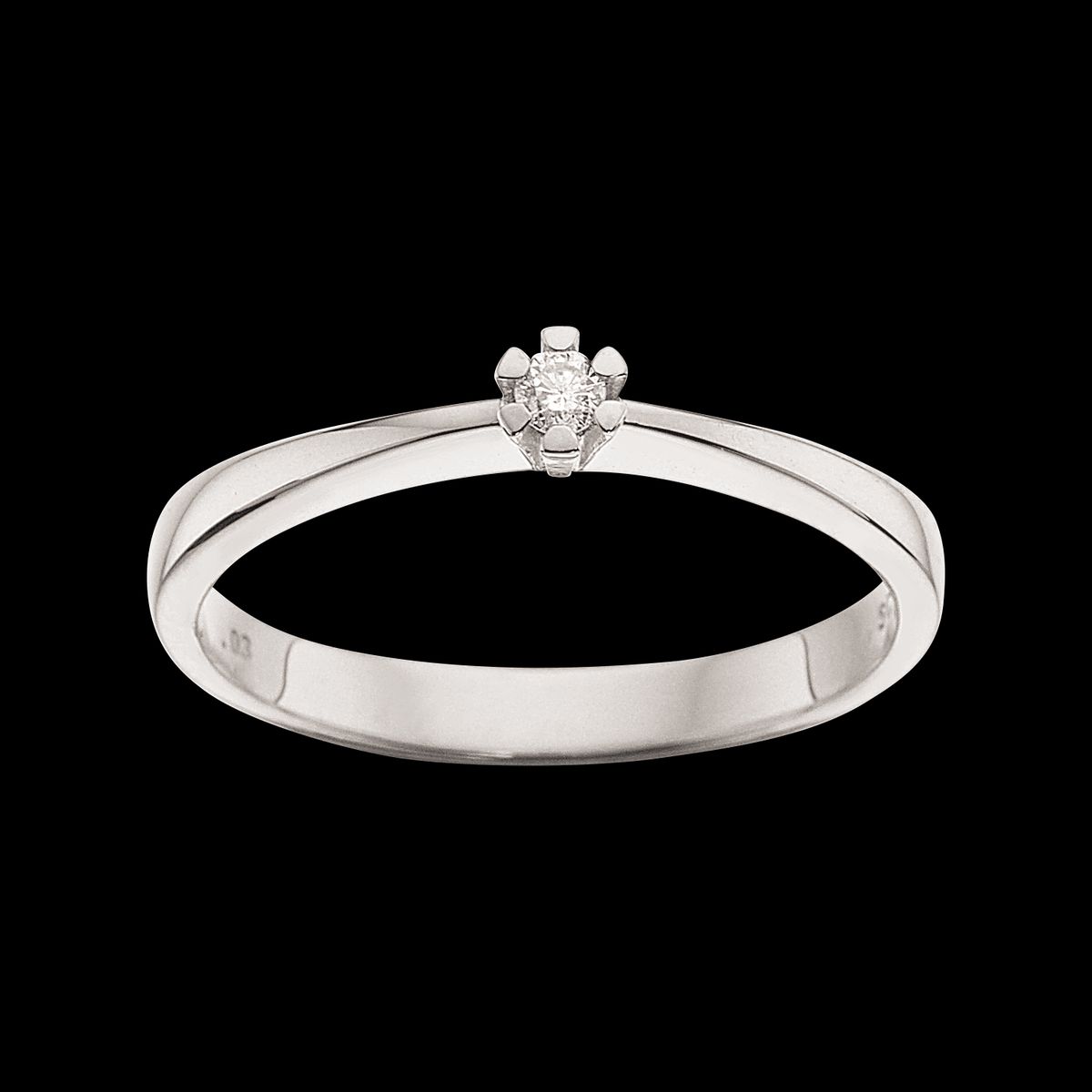 Scrouples Ring - Vida - Hvidguld ring med diamant 0,03ct - 7814,03