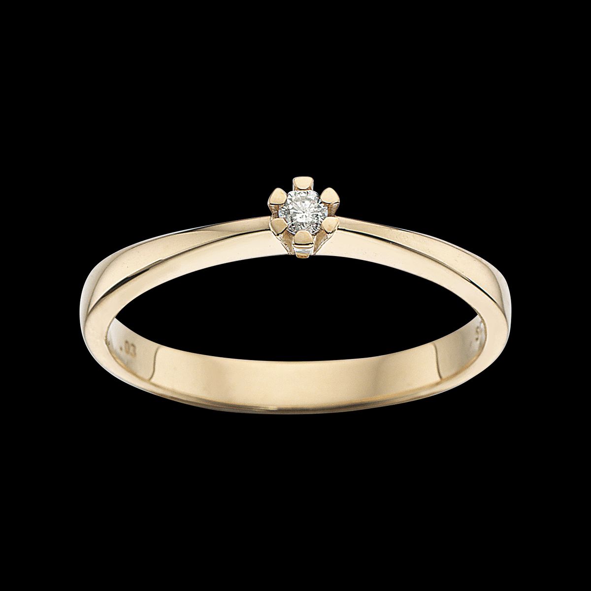 Scrouples Ring - Vida - Guld ring med diamant 0,03ct - 7813,03