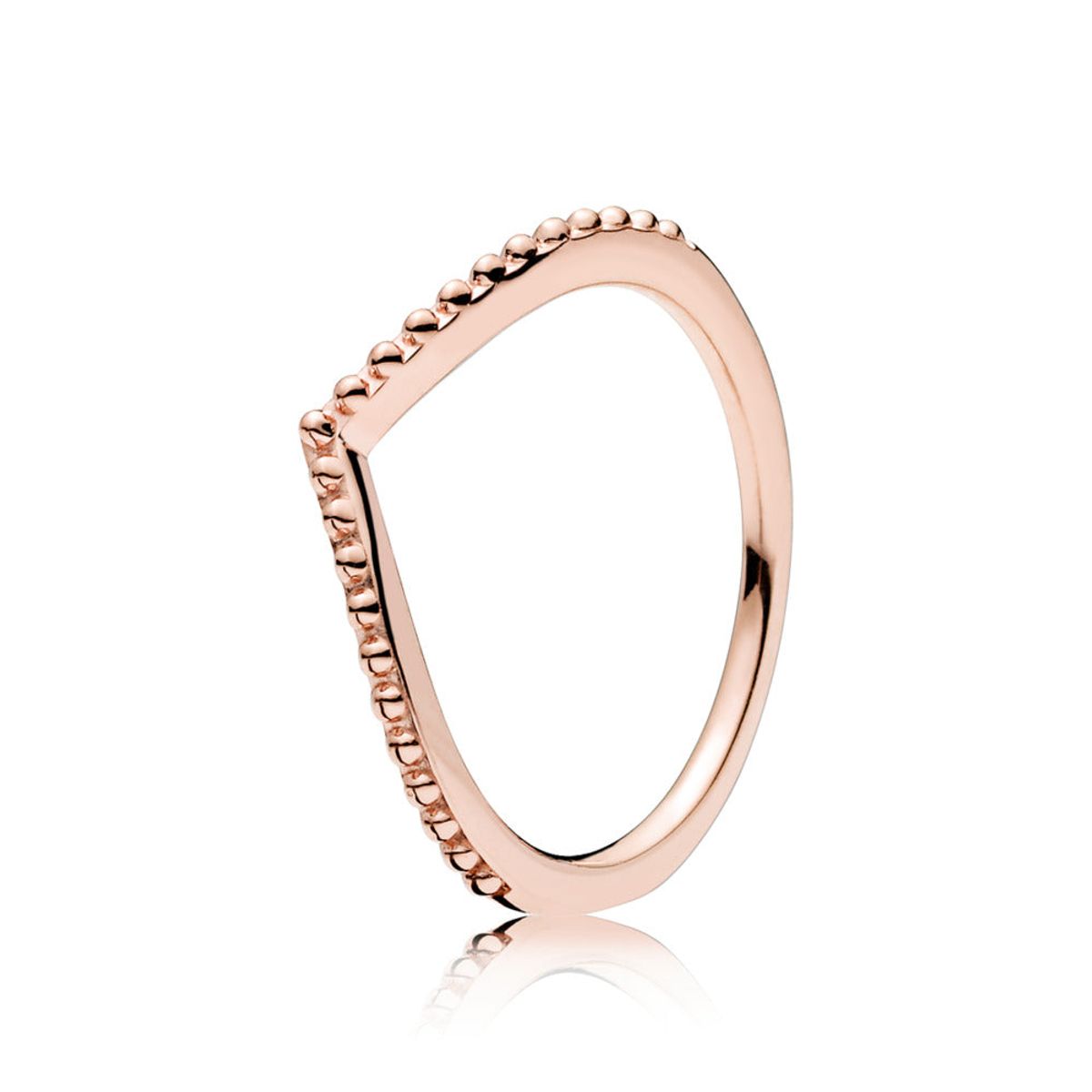 Pandora - Rosaforgyldt wishbone ring - 186315