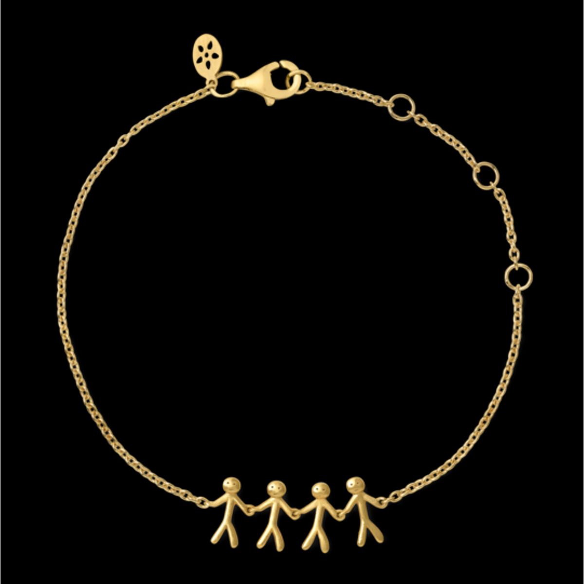 byBiehl - Together family forgyldt armbånd med 4 personer - 2-2004-gp