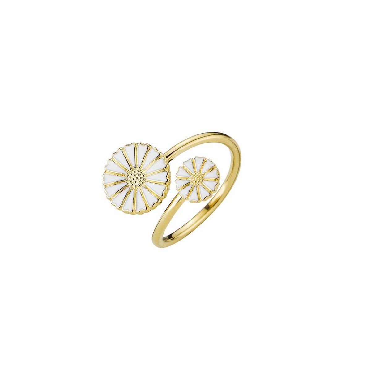 Lund Ring - 907077-m - Marguerit ring med 2 blomster