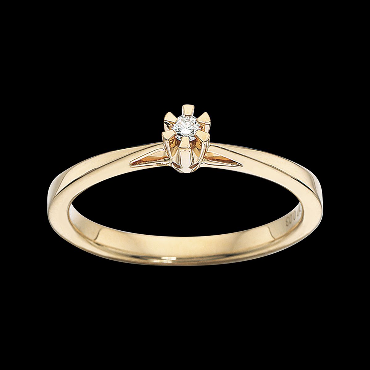 Scrouples - Prinsessering med 0,03 ct diamant, Guld / Hvidguld - 7775,03