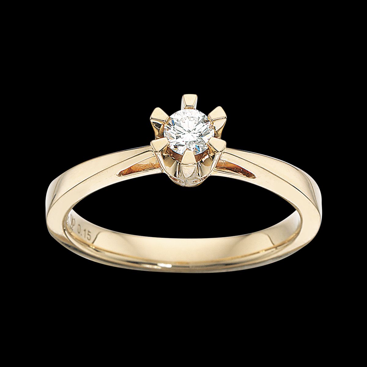 Scrouples - Prinsessering med 0,15 ct diamant, Guld / Hvidguld - 7775,15