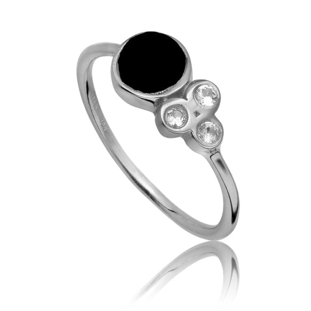 Bykjaergaard Ring - Glory ring sølv med onyx-glrs0385bowt