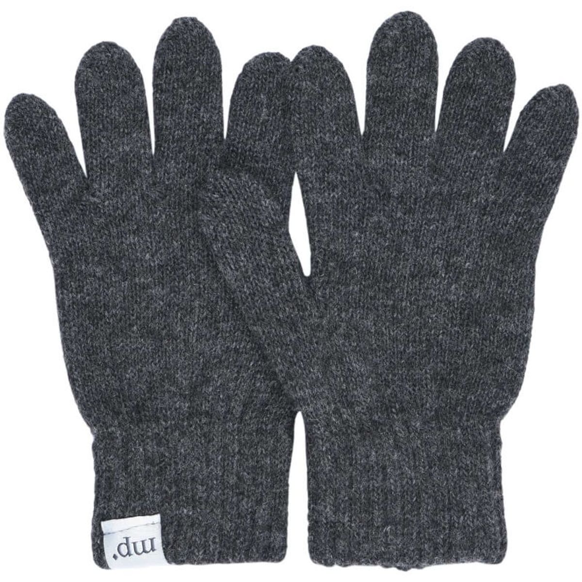 MP Denmark - MP Wool Copenhagen Strik Handsker - Dark Grey Melange - 7-11 år