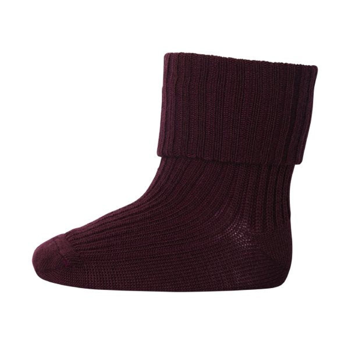 MP Denmark - Rip Wool Uldstrømper - Wine Red - 25-28