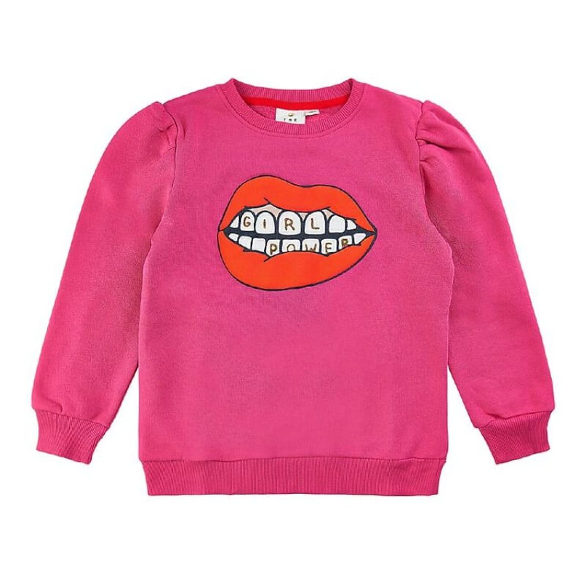 THE NEW - TNAviaya Puff Sweatshirt - Magenta - 9/10 år