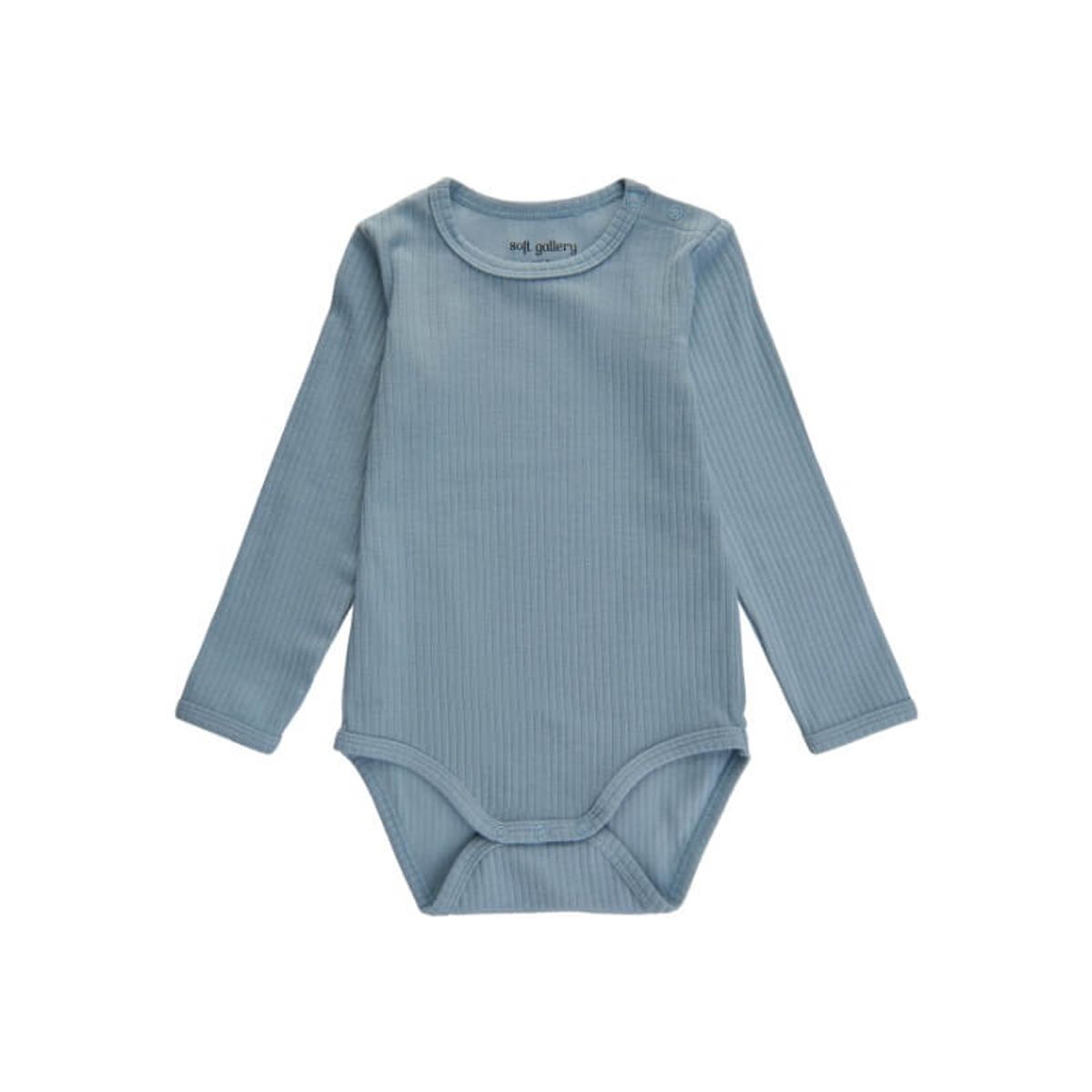 Soft Gallery - SGGalileo Wide Rib LS Body Boys - Dusty Blue - 92/24 mdr.