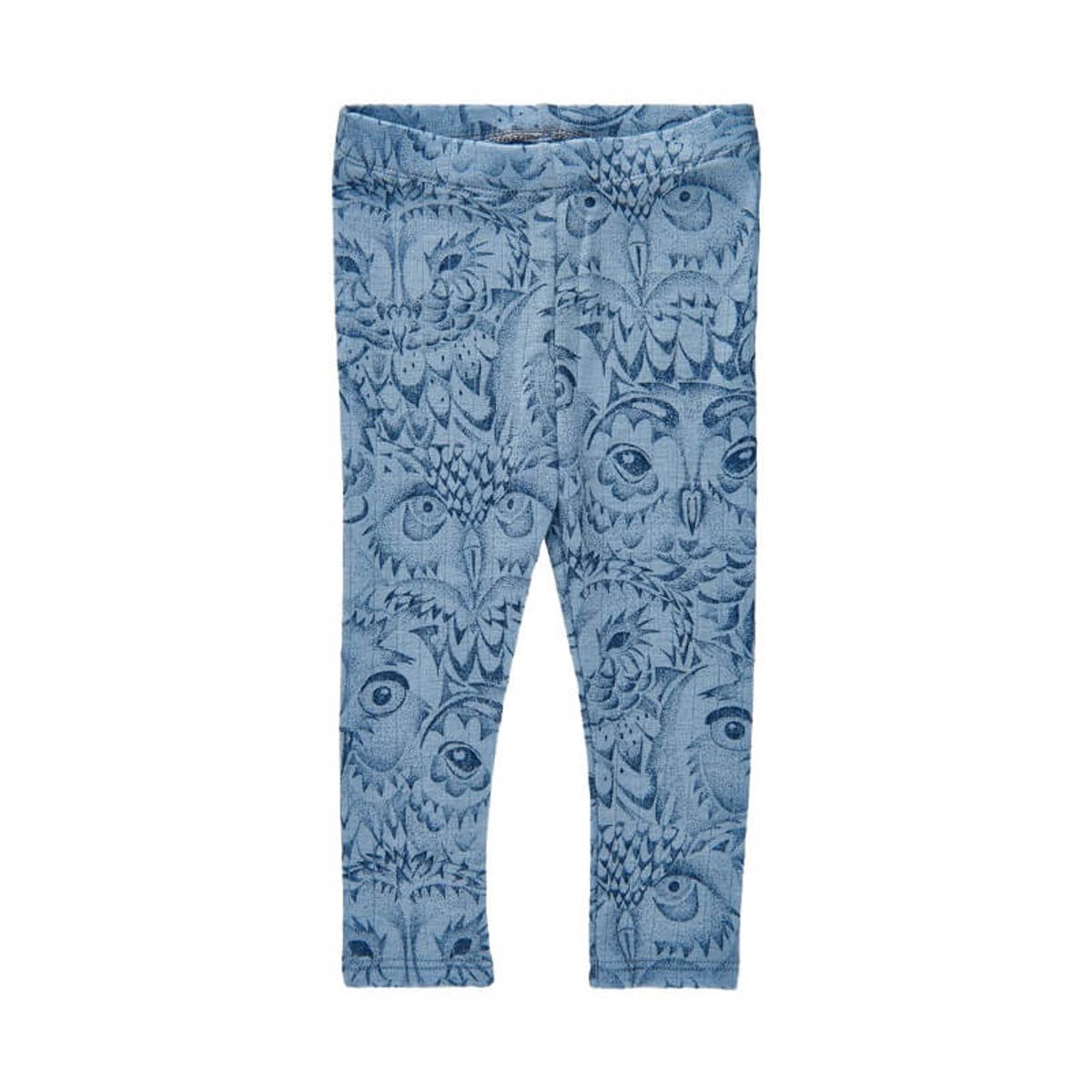 Soft Gallery - SGBob Baby Paula Wool Leggings AOP Owl - Ashley Blue - 62/3 mdr.