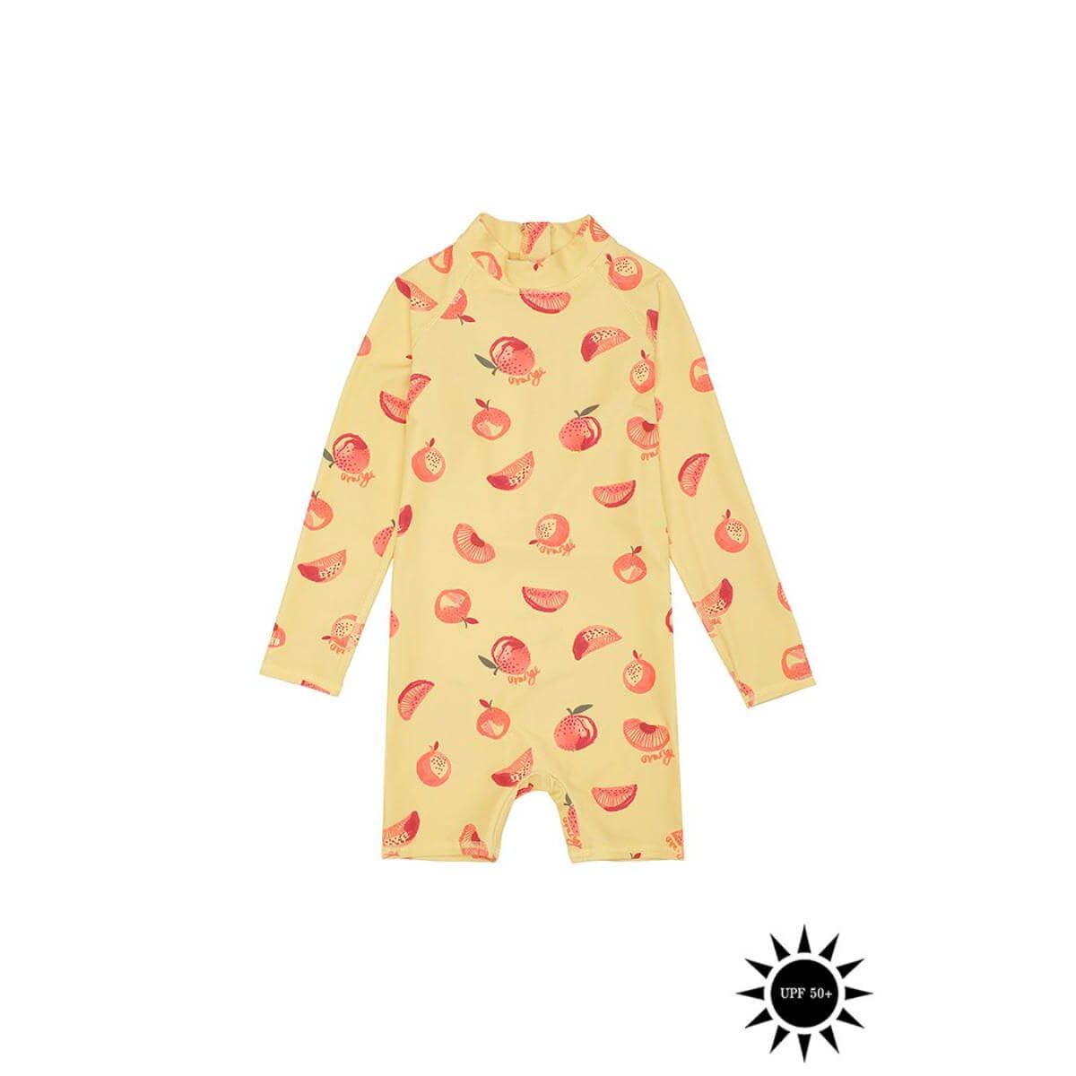 Soft Gallery - Badedragt Fitz Sunsuit - Jojoba AOP Oranges - 10 år