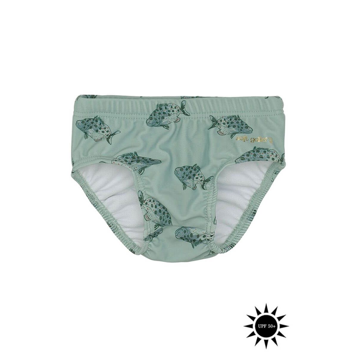 Soft Gallery - Badebukser Mika Swim Pants - Jadeite AOP Spotfish - 86/18 mdr.