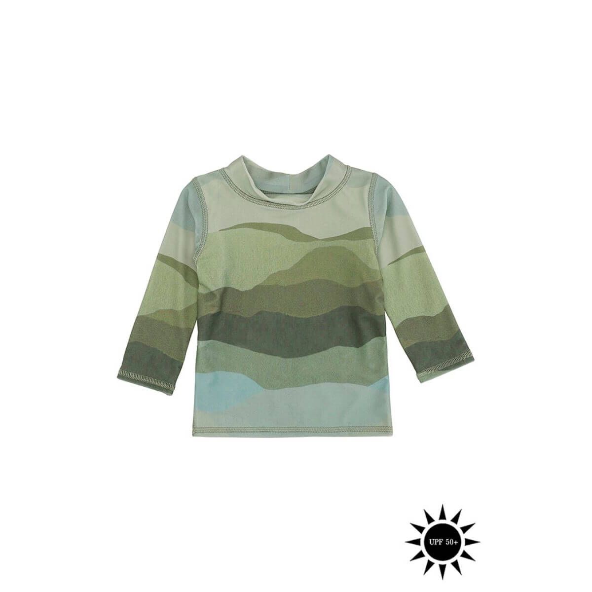 Soft Gallery - Badebluse Baby Astin Sun Shirt - AOP Landscape - 74/9 mdr.