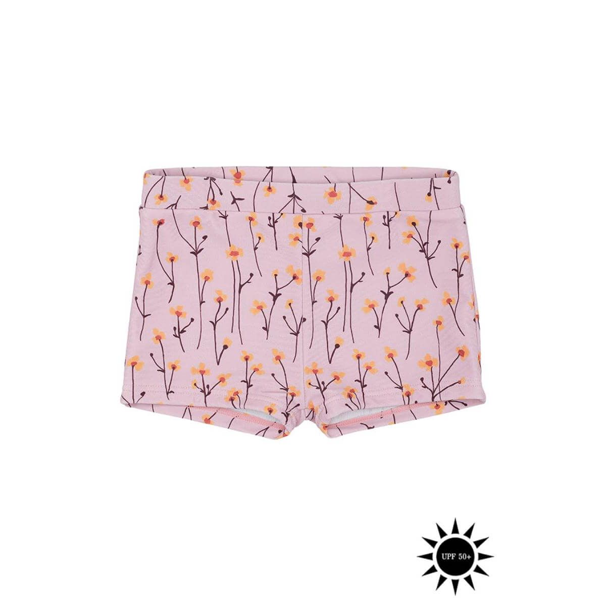 Soft Gallery - Badebukser Pamela Swim Trunk - Dawn Pink AOP Buttercup S - 4 år