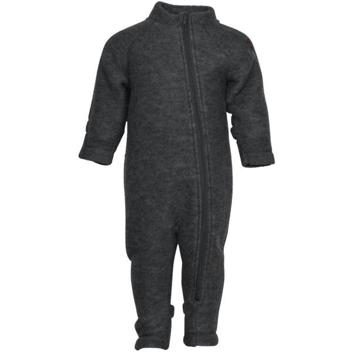 Mikk-Line - Køredragt Wool Baby Suit - Anthracite Melange - 92