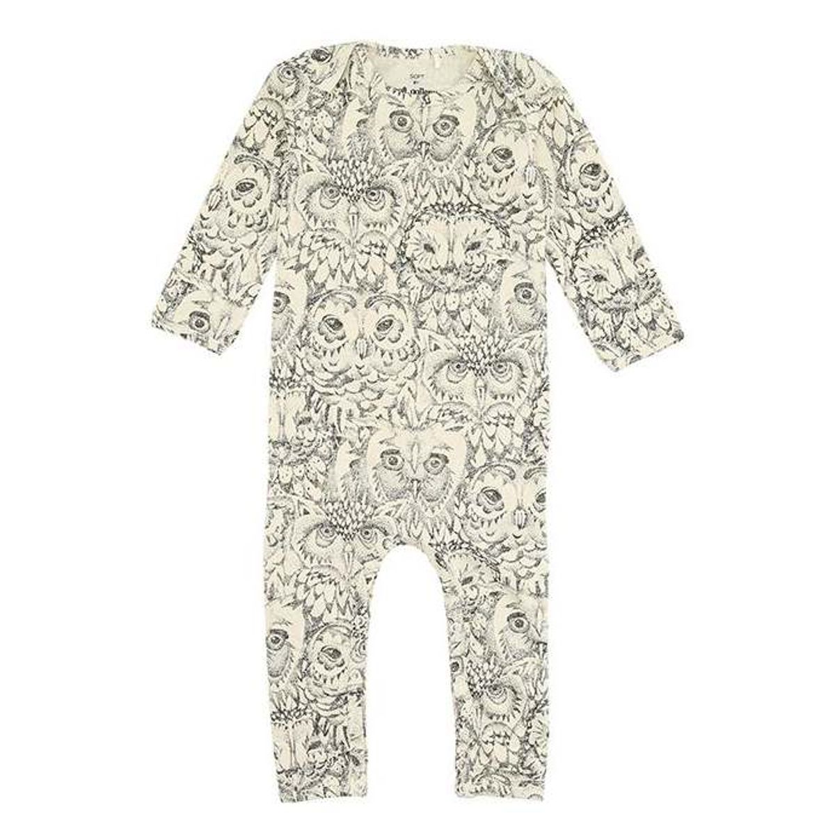 Soft Gallery - Ben Bodysuit AOP OWL - Cream - 80/12 mdr.